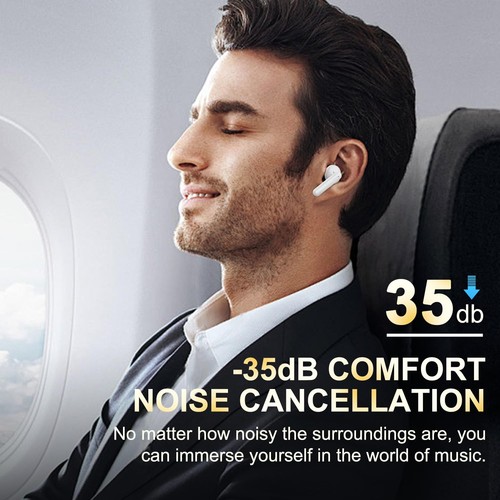 Active Noise Canceling Wireless Earbuds，Big Bass Stereo Sound，4 Mic ENC AI Cl... - Picture 4 of 9