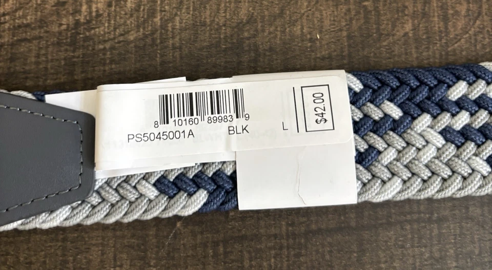 Nike ремень большой мужской темно-синий серый эластичной сплетенный плетеный гольф комфорт новый - Изображение 3 из 4