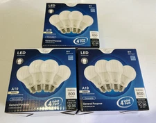 Lot of 12 Euri Lighting LED A19 Bulbs - 8W- 800 Lumens - Energy Star -