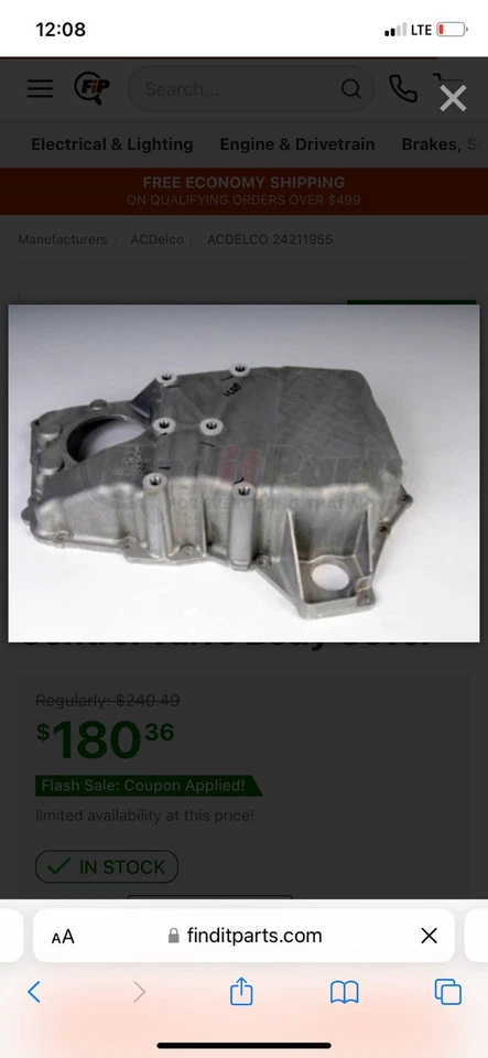 Cubierta de cuerpo de válvula de transmisión automática Acdelco GM 24211955 00-11 Impala Foto 2 de 2