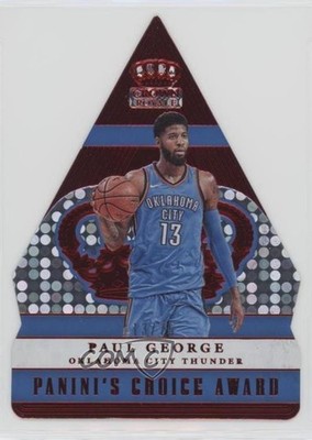 2017 Panini Crown Royale Panini's Choice Awards Red 13/75 Paul George #PC-47 7y2