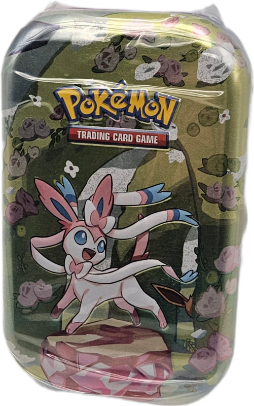 Pokemon Prismatic Evolutions Sealed Mini Tin - with 2 Booster Packs - SYLVEON