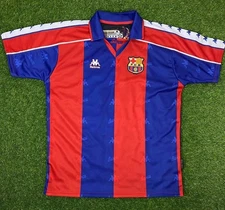 Barcelona - Camisa Replica de Futbol Retro, 1994 (Tallaje Americano) Sz S