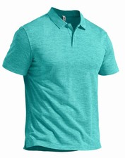 Men's Golf Shirt UPF 50 Quick Dry Polo Shirts Short Sleeve Moisture Wicking ...