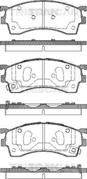 Triscan Bremsbelagsatz Scheibenbremse 8110 50005 FüR Mazda 626 5 Hatchback GF 4-image