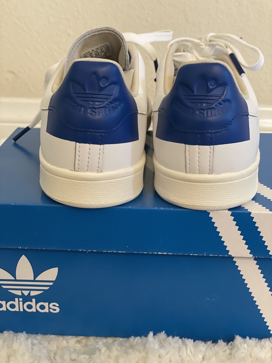 NEW Adidas Originals Stan Smith LEATHER White Blue Premium EE5788
