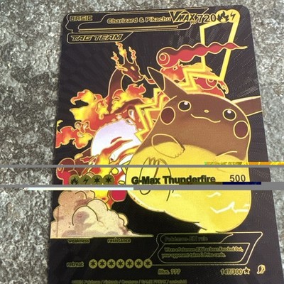 Charizard Black foil  FanArt pokemon card RARE NM