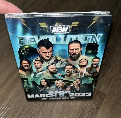 AEW Revolution 2023 DVD 2 Disc Set. RARE! Sealed. Brand New. 2 5 Star Matches