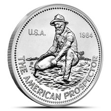 1 oz Engelhard Prospector Silver Round