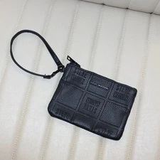 Steve Madden Black Textured Wristlet Wallet Holder