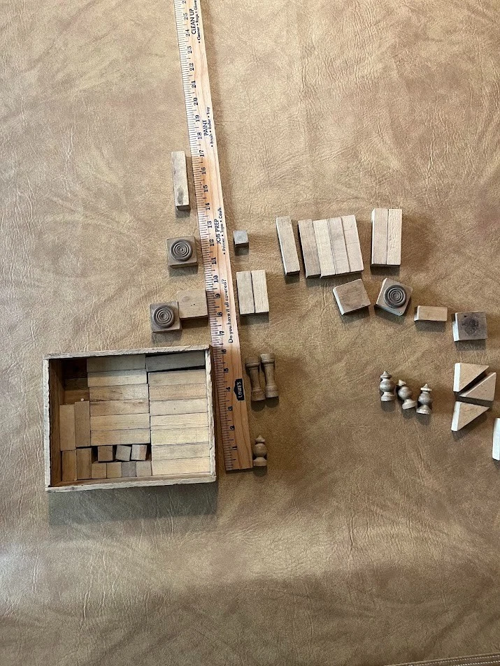 Antique Wooden Building Block Set Victorian Architectural Toy - Image 3 of 4