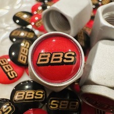 Bbs Og Style Valve Caps Red On Silver