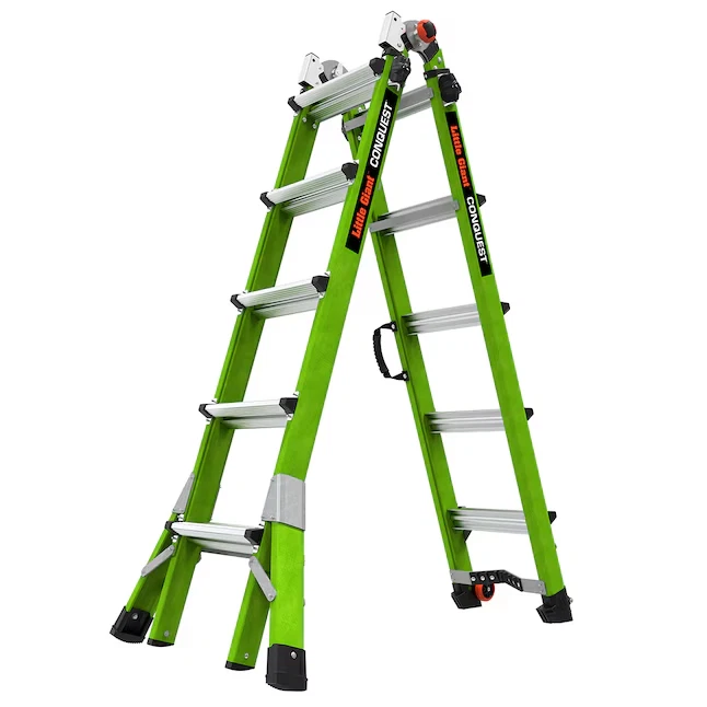 LITTLE GIANT LADDERS Conquest 22-Feet Reach Type 1A-300lbs.Load Capacity Telescoping Multi-Position