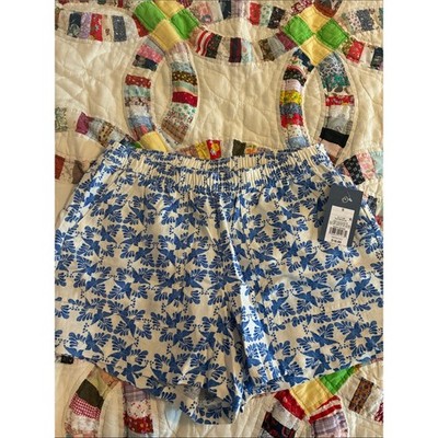 NWT Universal Thread Blue Floral Pull-On Women s Shorts small beach linen
