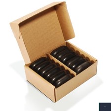 Hot Stone Massage Stones 12 Piece Black Basalt Natural Medium Oval