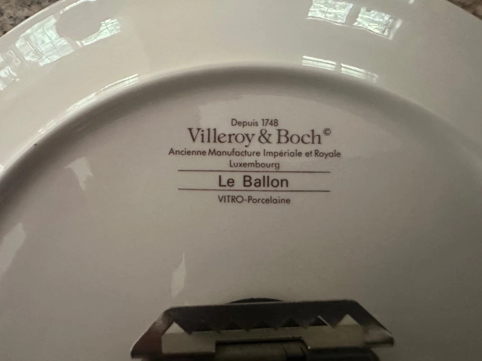 Reloj de pared Villeroy & Boch Le Ballon London de cerámica en funcionamiento placa 10,5" trabajo Foto 3 de 4