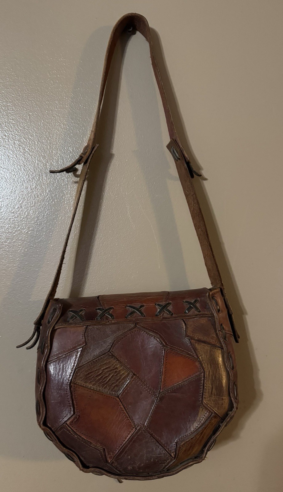 Handcrafted Patchwork Shoulder Bag Purse Genuine … - image 6