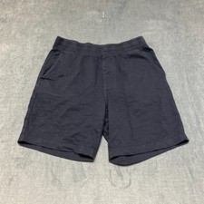 Uniqlo Twill Easy Sweat Shorts Mens Small Black Knit Cotton Quick Dry Stretch