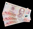 3 pcs x  Vietnam 50000 (50,000) Dong banknotes- uncirculated currency