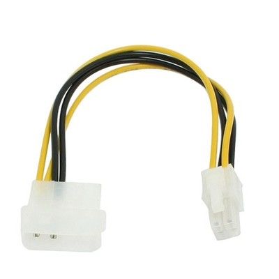 Molex 2-Pin auf 4-Pin ATX P4 12V CPU Stromanschluss Adapter Kabel für Intel/AMD