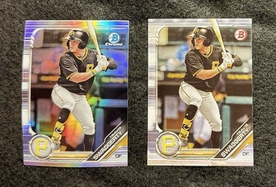 Lot of (2) Travis Swaggerty - 2019 Bowman Draft - Base & Chrome Refractor (RC)