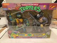 NEW Teenage Mutant Ninja Turtles Leonardo Vs Rocksteady Figure 2021 Playmates