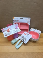 Munchkin Toddler Meal Gift Set Plates Bowls Cups Utensils + Fruit Cutter New