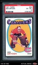 1971 Topps #45 Ken Dryden Canadiens RC HOF PSA 6 - EX/MT
