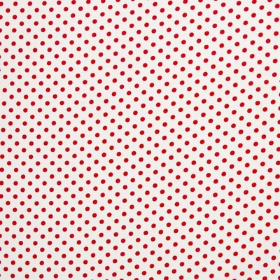 0,5m BW-Webware mit Tupfen, weiß/rot, Rotenburg, 300011, 130g/m2 (11,90 EUR/m) - Bild 1 von 3