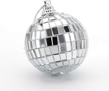 40 Pack Mirror Disco Ball, 2 Inch Silver Hanging Disco Light Mirror Ball with...