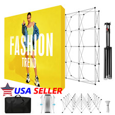 10 x 10 ft Portable Pop up Display Stand Trade Show Backdrop Tension Booth