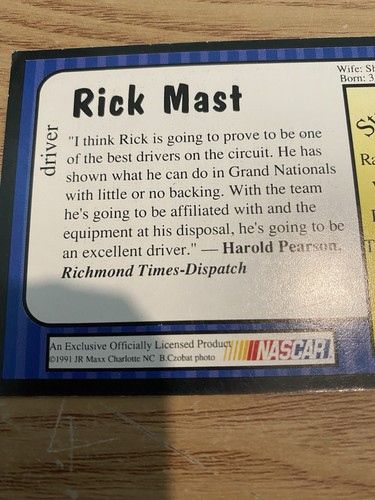 1991 Maxx NASCAR Racing Complete Set (240) Labonte/Burton(s) RC's - Picture 2 of 3