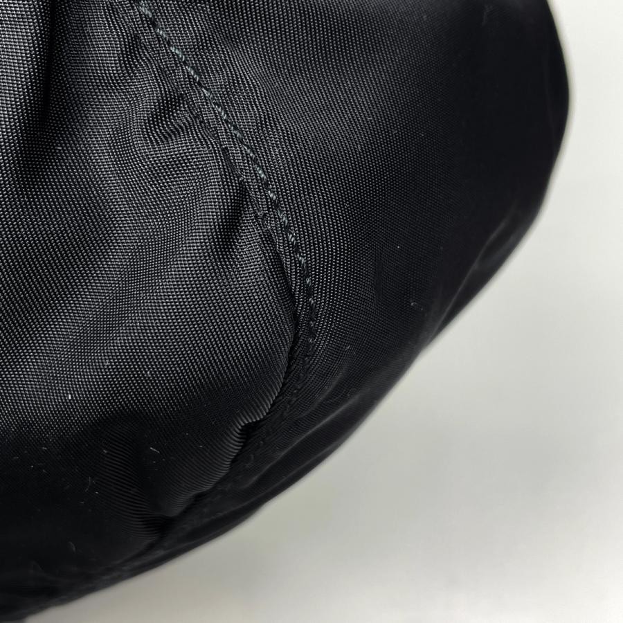 PRADA Plate Shoulder Bag Nylon Black 24cm x 21cm #BS1851 thumbnail 3