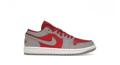 Women's Jordan 1 Low SE Homage Split Gym Red Cement Grey Size 10- DR0502-600