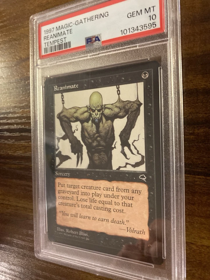 MTG✨REANIMATE✨Tempest PSA 10 GEM MINT Uncommon SORCERY 1997 R. Bliss Art POP 4 ! - Image 4 of 4