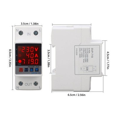 Over Under Voltage Protector Adjustable Self Resetting Intelligent Voltage Prote