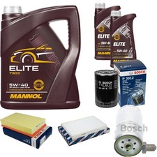 BOSCH Inspektionspaket 7L MANNOL ELITE 5W-40 für Audi A6 4A C4 1.9 TDI