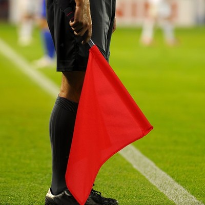 3Pcs Referee Flags Red Cloth for Athletic Competition Signal Use
