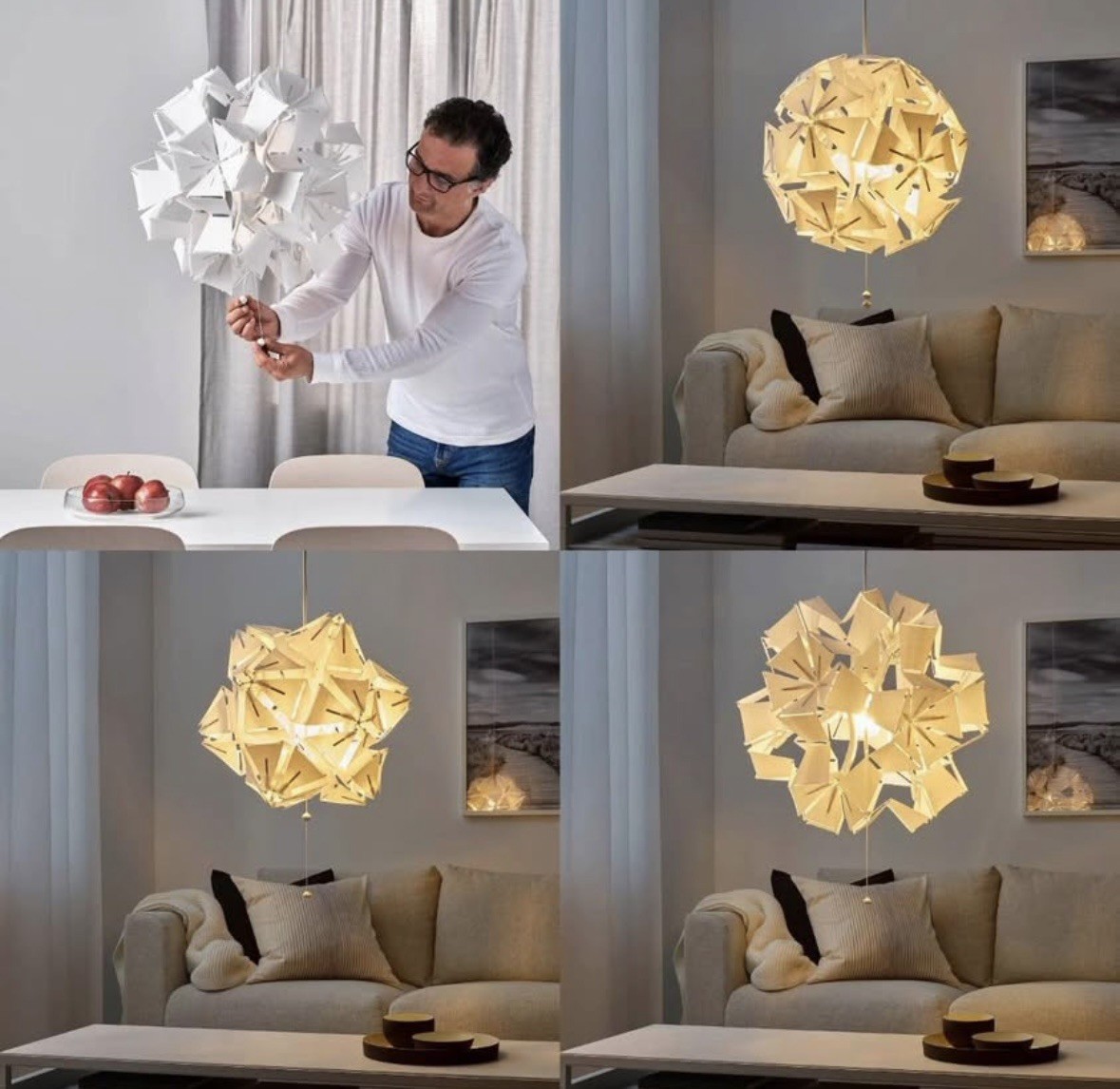 ⚜️NEW⚜️ RAMSELE Chandelier Ikea by David Wahl, Geometric