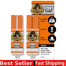 5-Minute Clear Epoxy Resin Syringes - Pack of 2, Durable Gap Filling Solution