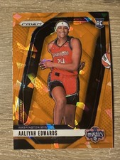 2024 Panini WNBA Prizm - AALIYAH EDWARDS RC - Orange Cracked Ice SP - Mystics