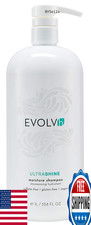 EVOLVh UltraShine Moisture Shampoo - Vegan, Non-Toxic, Natural, 33.8oz/1L Pump