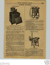 1924 PAPER AD Richmond Cedar Works RCW Water Moter Washing Machine