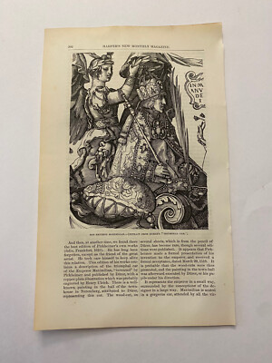 Emperor Maximilian I Holy Roman emperor fom Durer c. 1872 Print