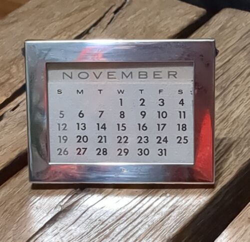 Vintage Tiffany And Co. Sterling Silver Desk Calendar  - Picture 1 of 7