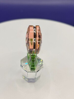 新品❣️希少品SWAROVSKI CRYSTAL FLOWER Swarovski Crystal Figurine Happy Flower Pink Rose 5.0CM/ 2.0IN