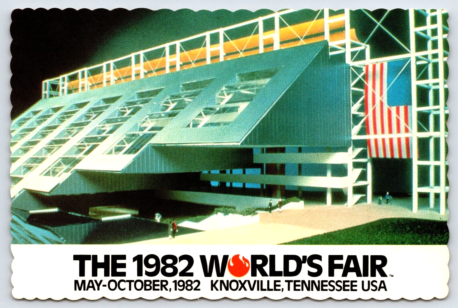 VINTAGE OLD ANTIQUE POSTCARD 1982 WORLD'S FAIR PAVILION KNOXVILLE TENNESSEE USA