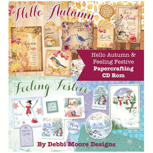 Debbi Moore Designs Hello Autumn & Feeling Festive Papercrafting CD Rom (671400) - 第 1/1 張圖片