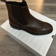 Image of Geox Tiberio Leather Ankle Boots, Cognac