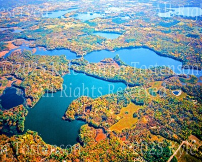 Minerva Lake, Burnett County, Danbury, Wisconsin Overhead Photo. Frame Optional.